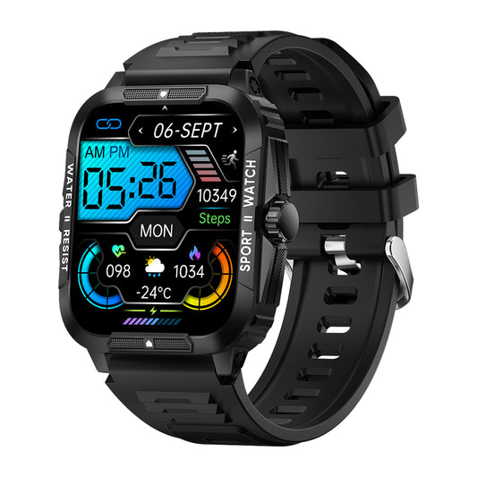 Smart watch COLMI P76 black button left view